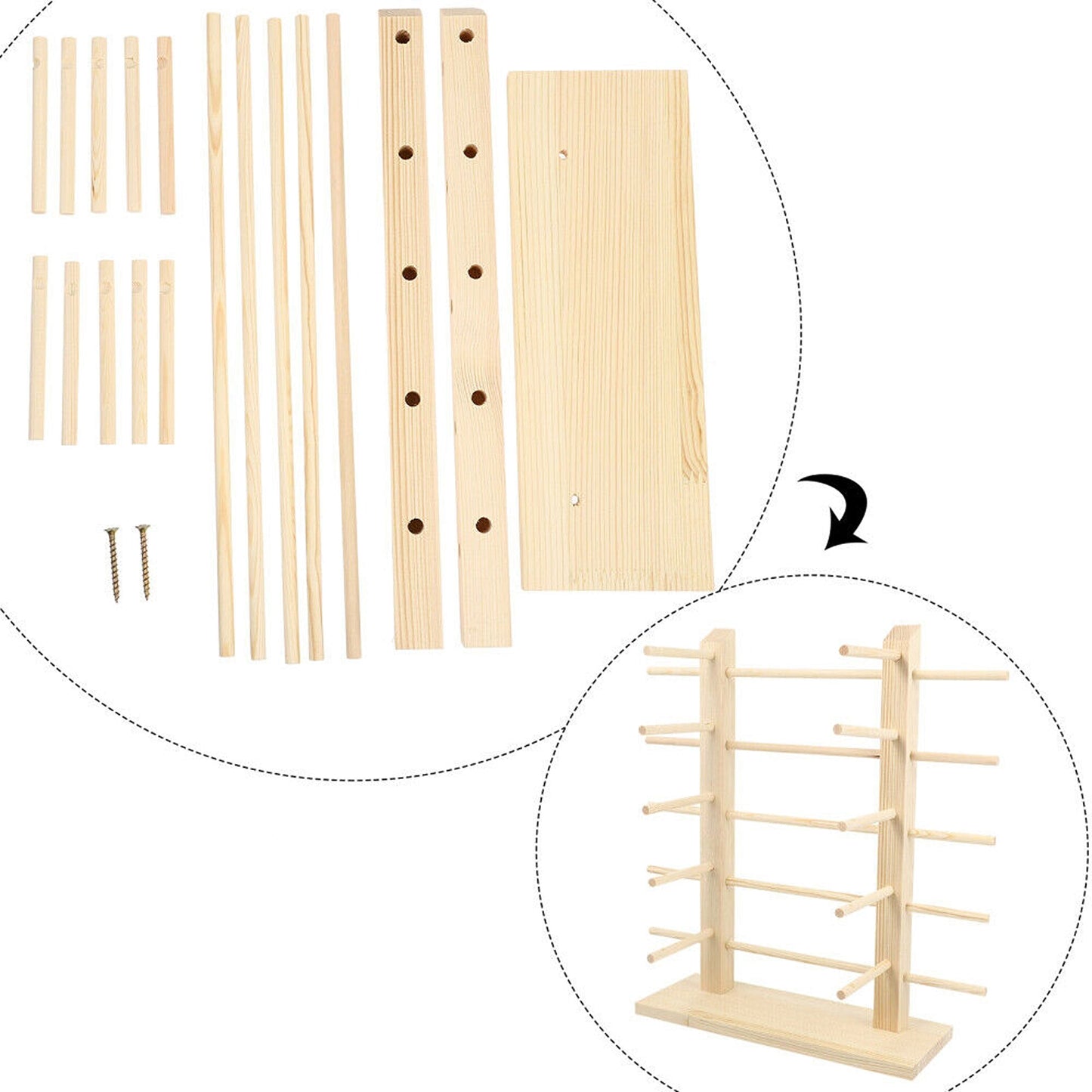 Wooden Glasses Display Stand for Sunglasses and Eyeglasses