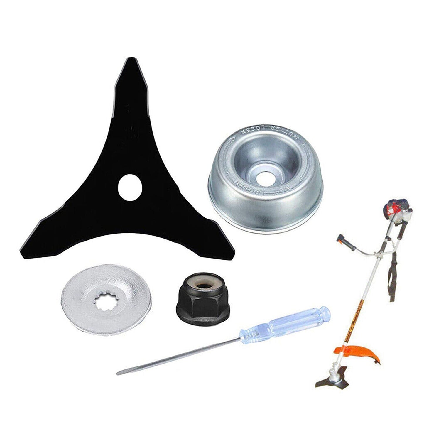 2pcs Brush Cutter Triangle Saw Blade 3-Teeth Mower Trimmer