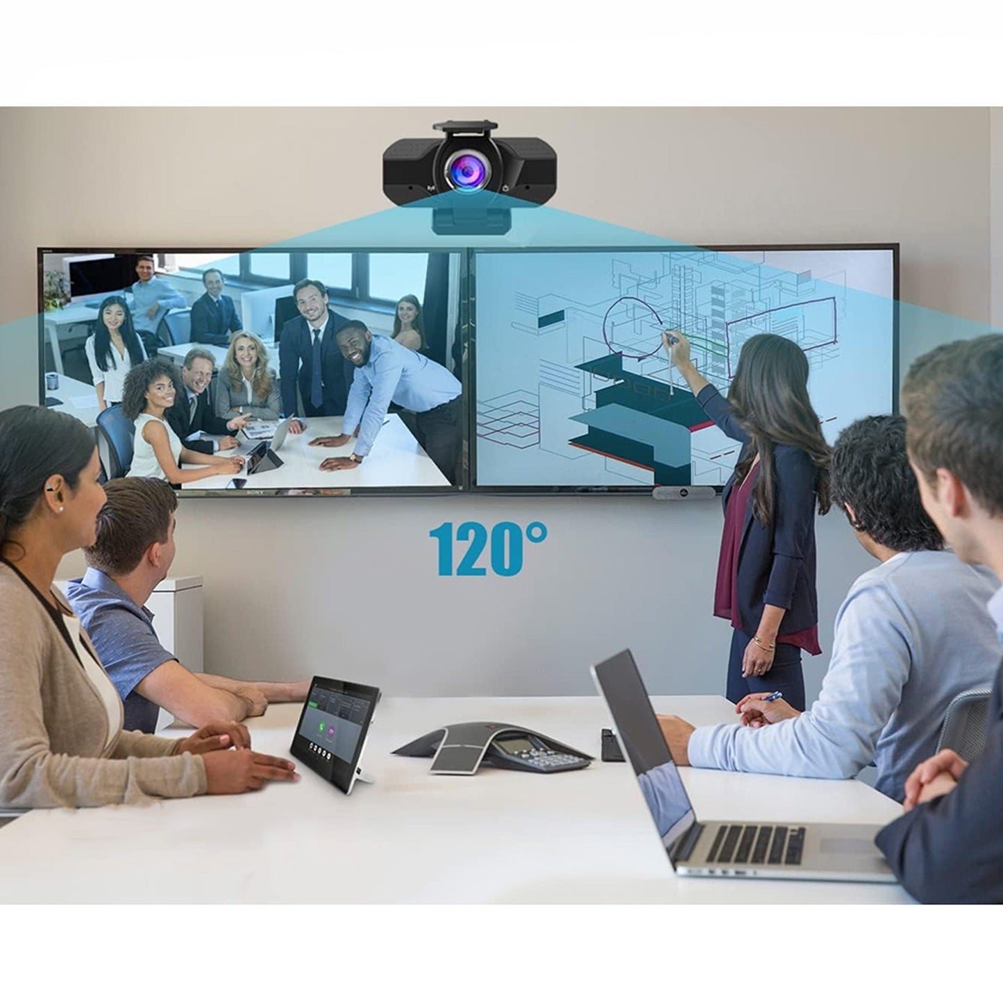 1080P Full HD USB Webcam with Microphone for Laptop PC Desktop