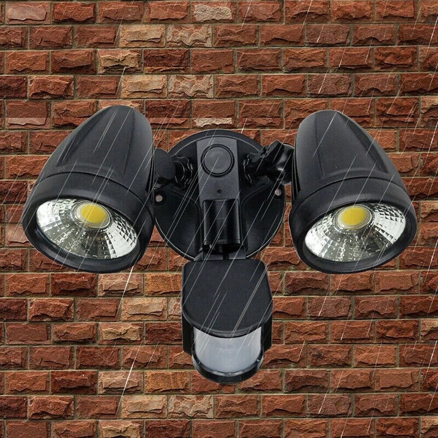 Outdoor Security Twin Spot Flood Light with Motion Sensor 26W Led