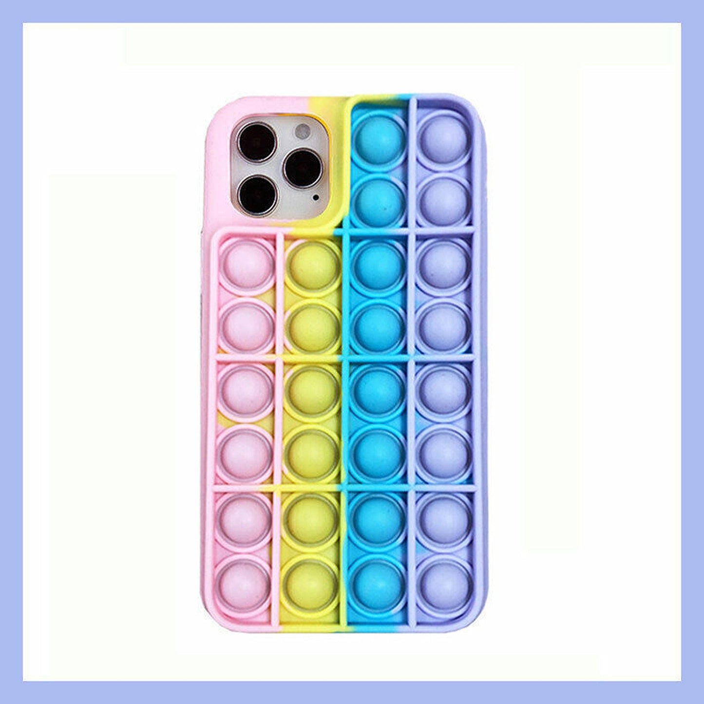 Rainbow Pop Fidget Toy Phone Case for iPhone 7 8 Plus X XR 11 12 Pro Max