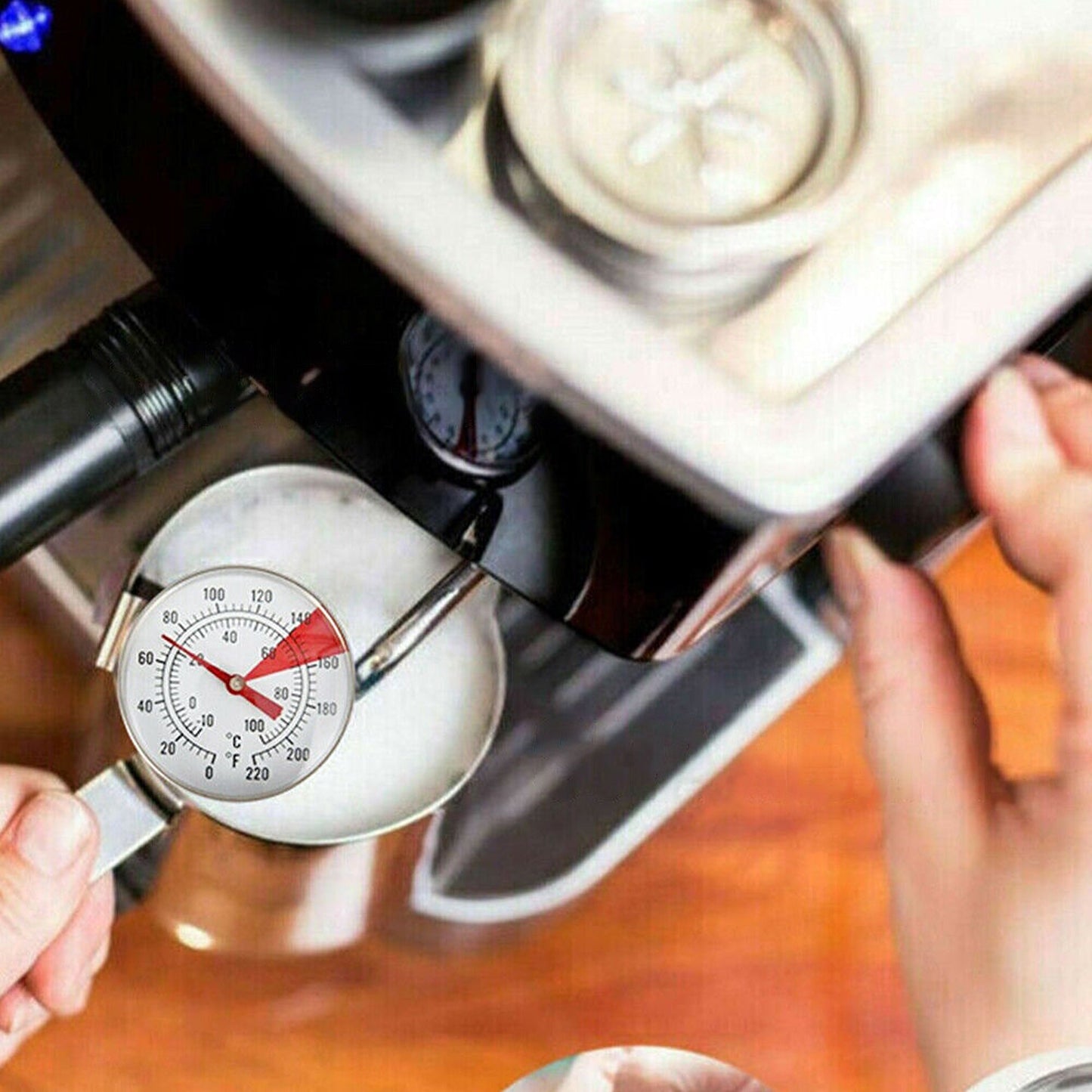 Stainless Steel Pan Clip Coffee Milk Thermometer for Temperature Monitoring