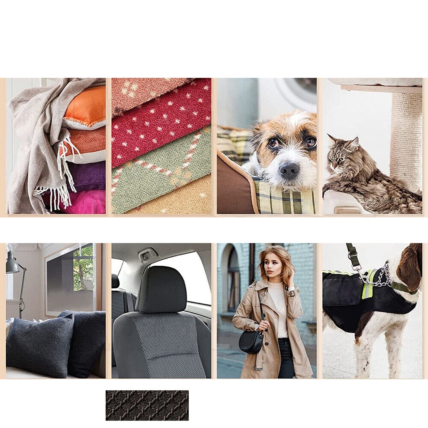 2pcs Dual Lint and Pet Hair Removal Scraper Fabric and Carpet Cleaner