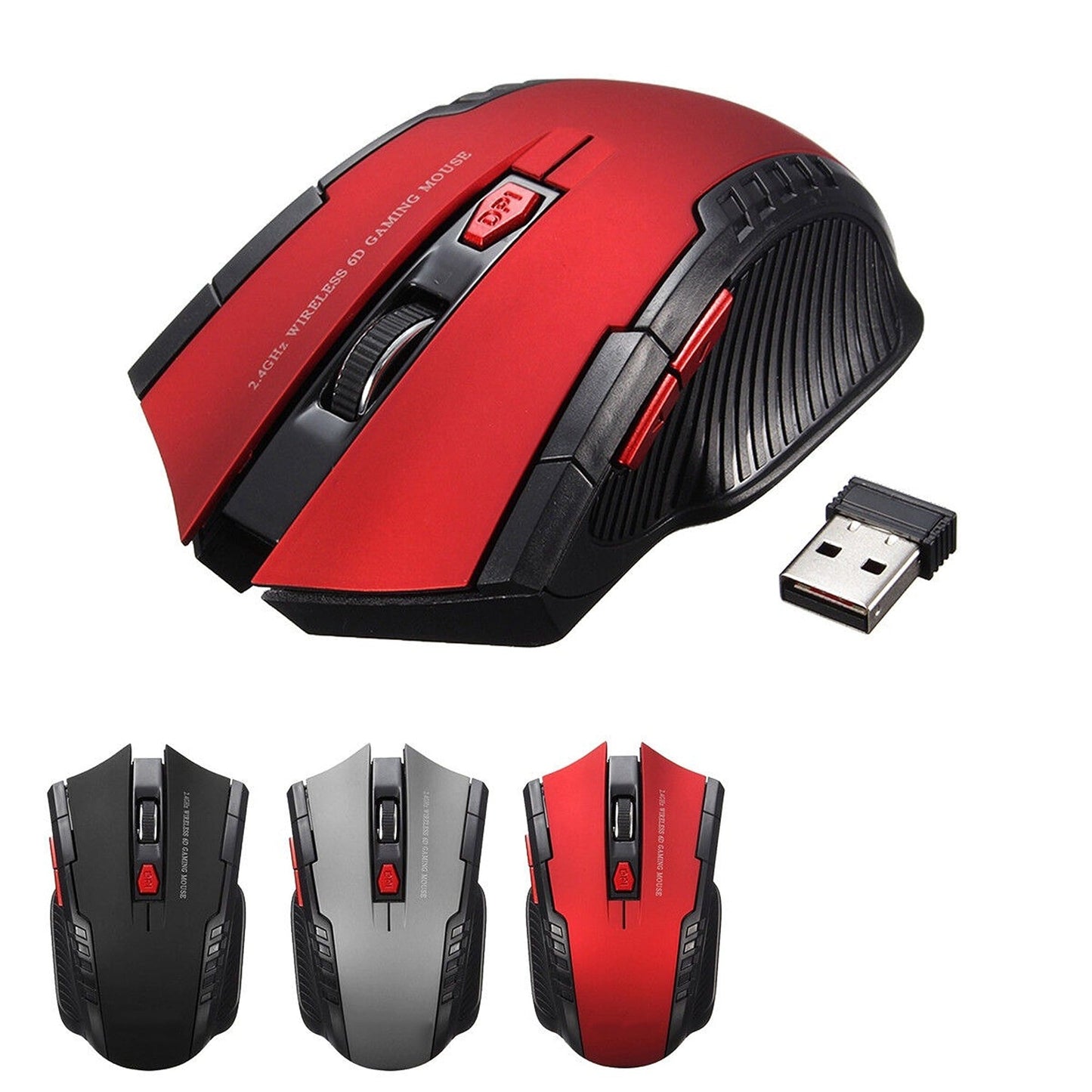 Ergonomic Wireless Gaming Mouse for Laptop and PC USB Optical