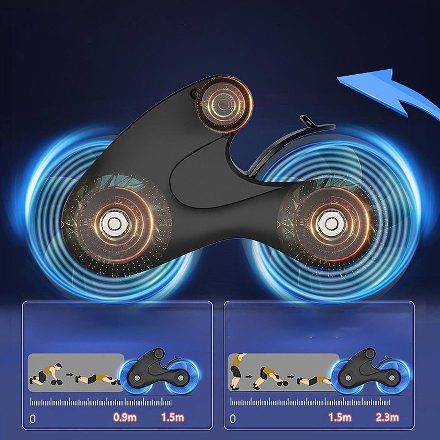 Automatic Rebound Abdominal Roller Fitness Exercise Wheel