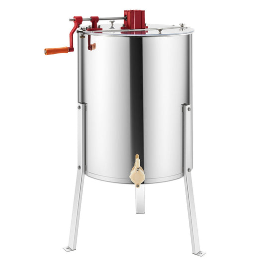 Manual 4-Frame Honey Extractor Stainless Steel Beehive Separator for Beekeeping