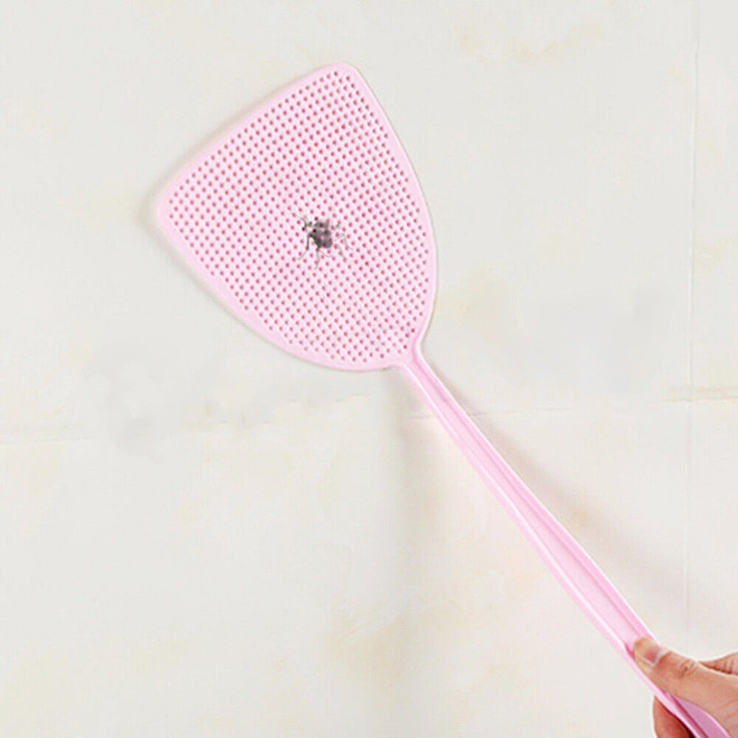 6pcs Manual Fly Swatter with Long Handle Plastic Pest Control Assorted