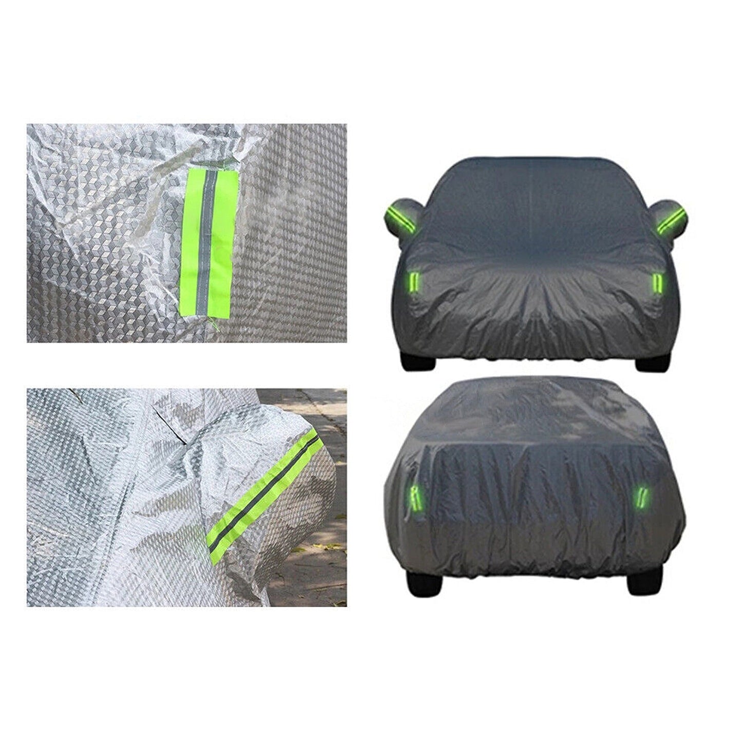 Double Thick Waterproof Outdoor Car Cover Large Aluminum 3XXL