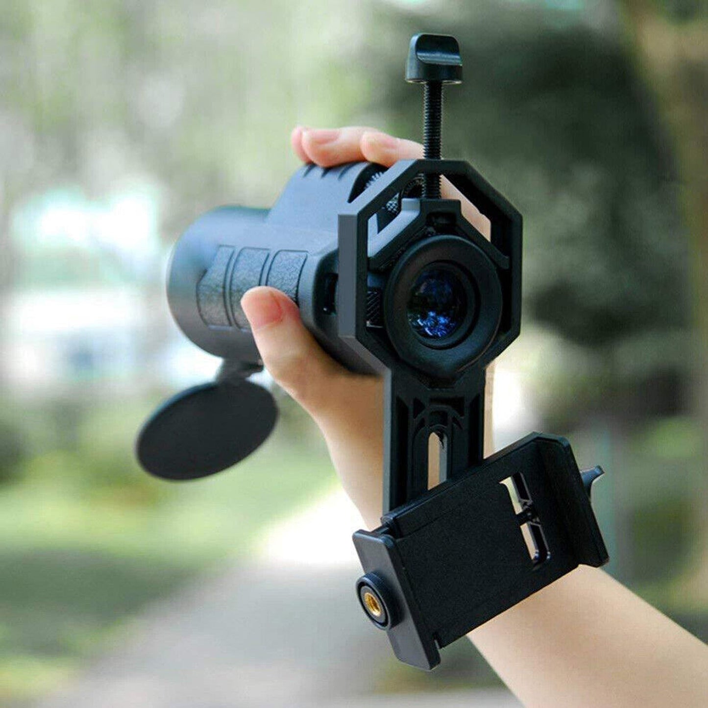 Universal Mobile Phone Clamp Holder Spotting Scope Adapter Mount