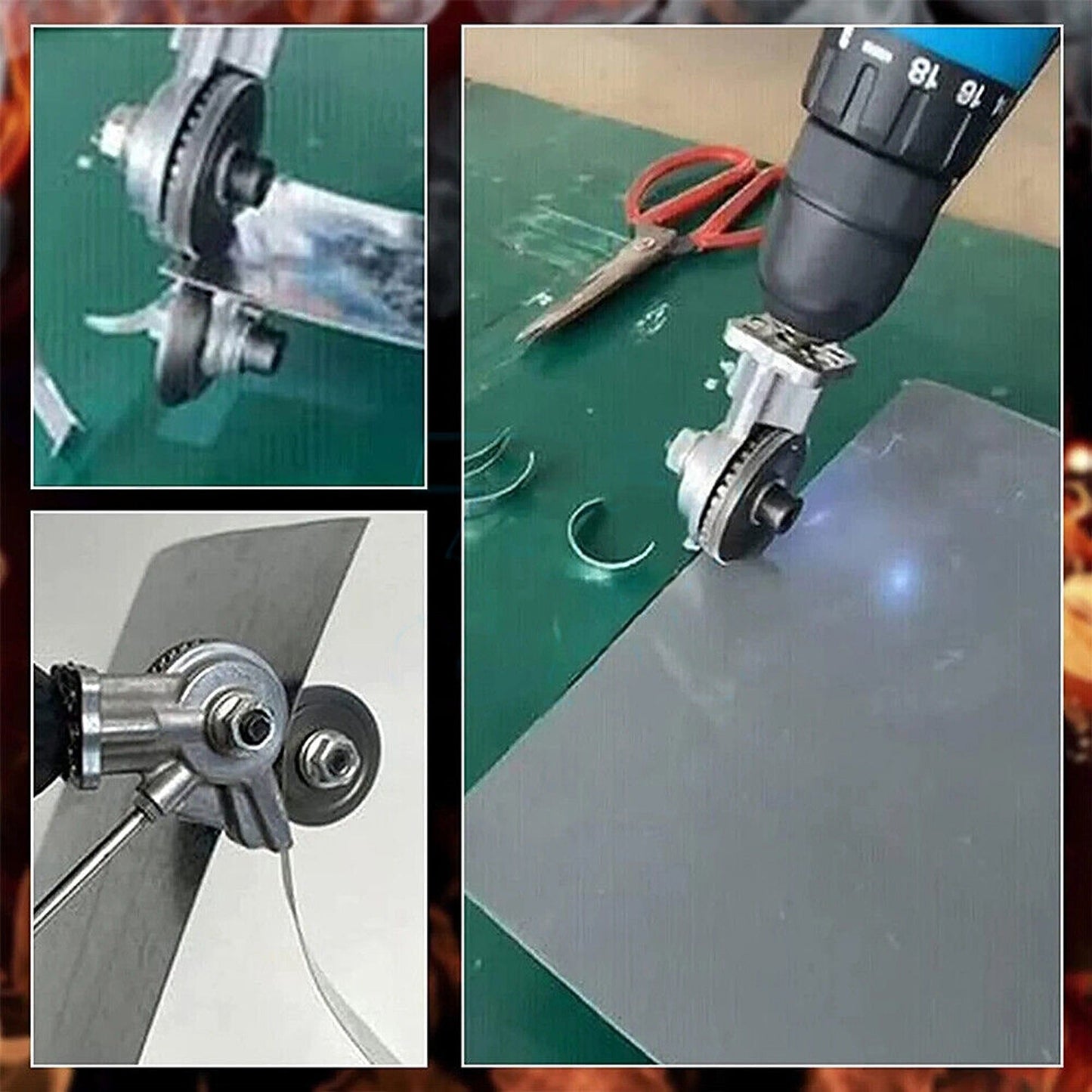 Electric Drill Plate Cutter Shears Attachment for Metal Cutting