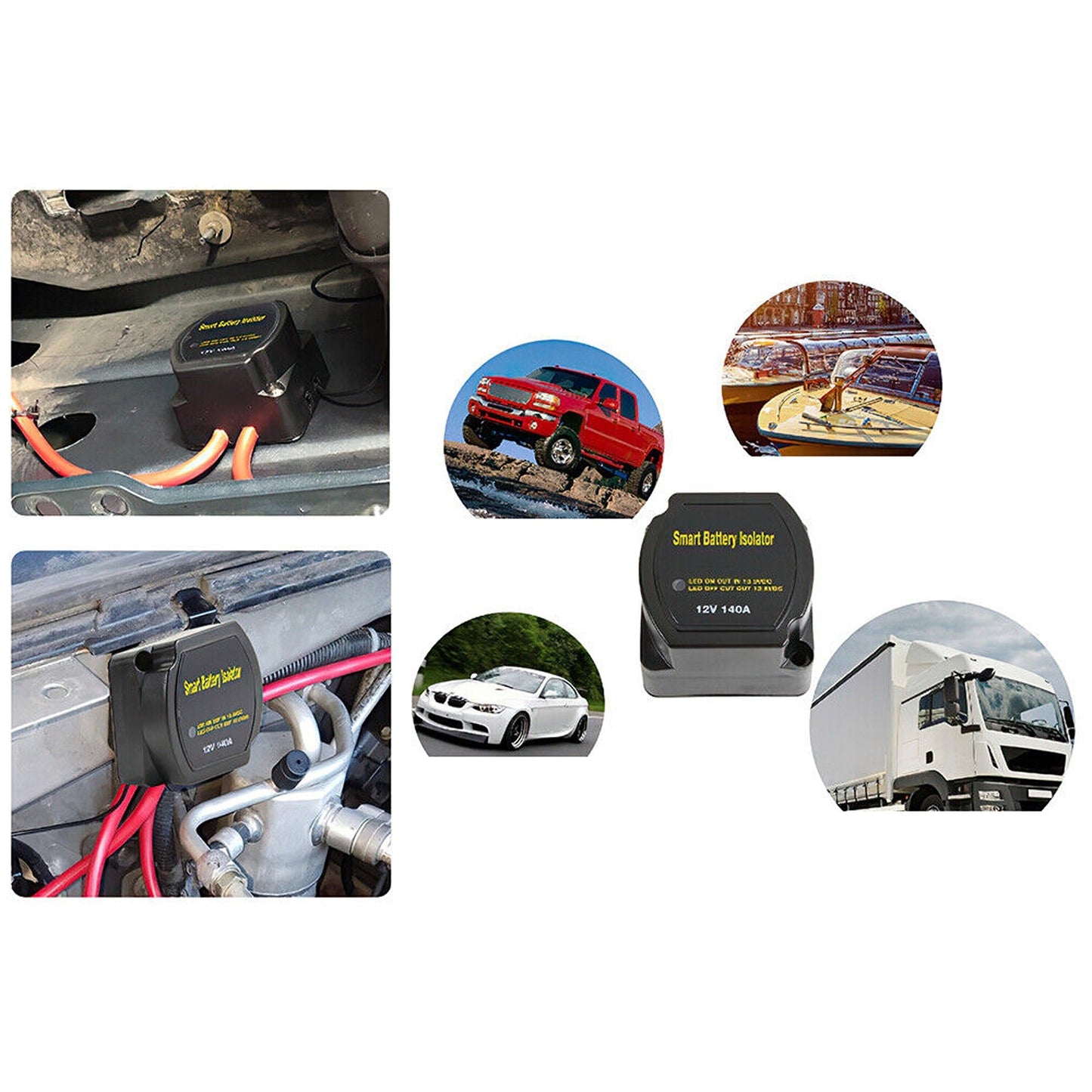12V Dual Battery Smart Isolator System with Voltage Sensitive Relay