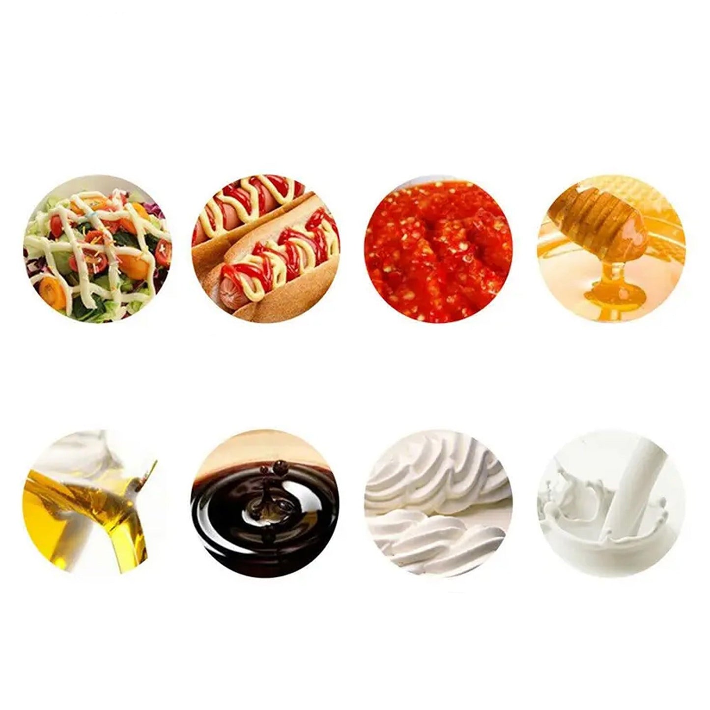 6 Pieces Craft Condiment Squeeze Sauce Bottles Dispenser