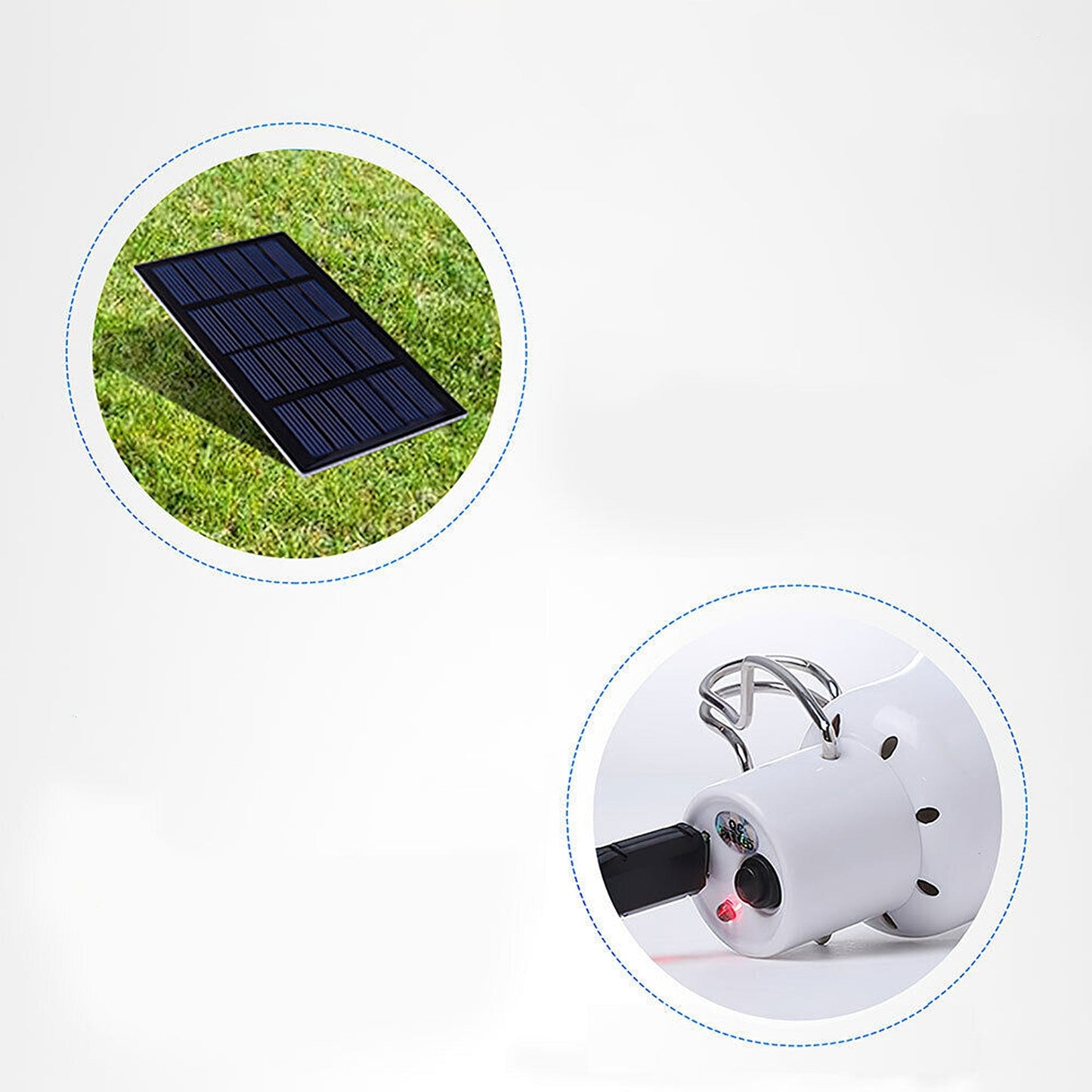 Solar Powered LED Light Bulb for Outdoor Camping and Indoor Use