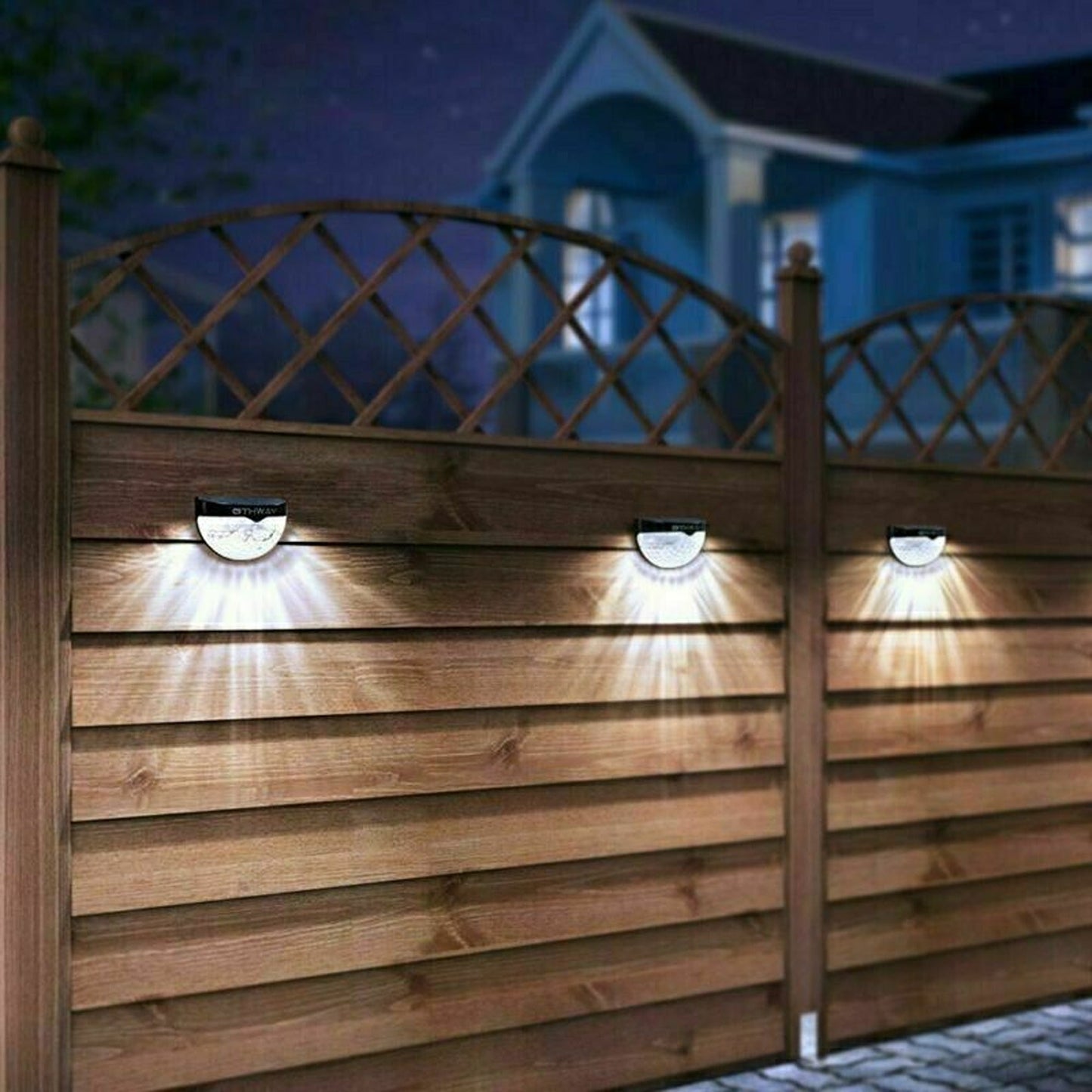 4-Pack Solar Powered LED Wall Lights Waterproof for Outdoor Garden and Fence