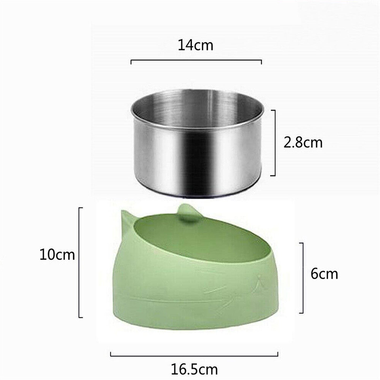 2pcs Elevated Dog Bowl Stand with Tilted Food Water Feeder