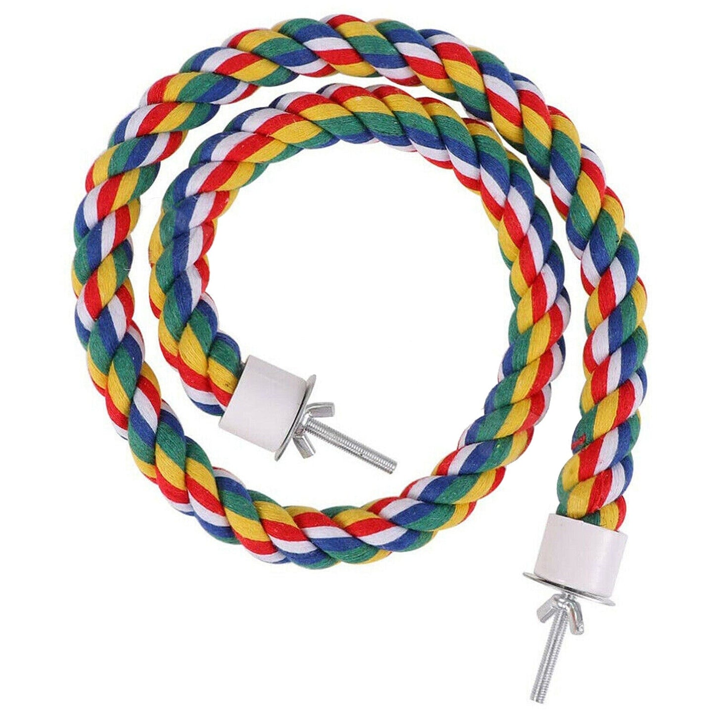 Colorful Bird Cage Comfy Rope Perches for Parrots and Pet Birds Toy