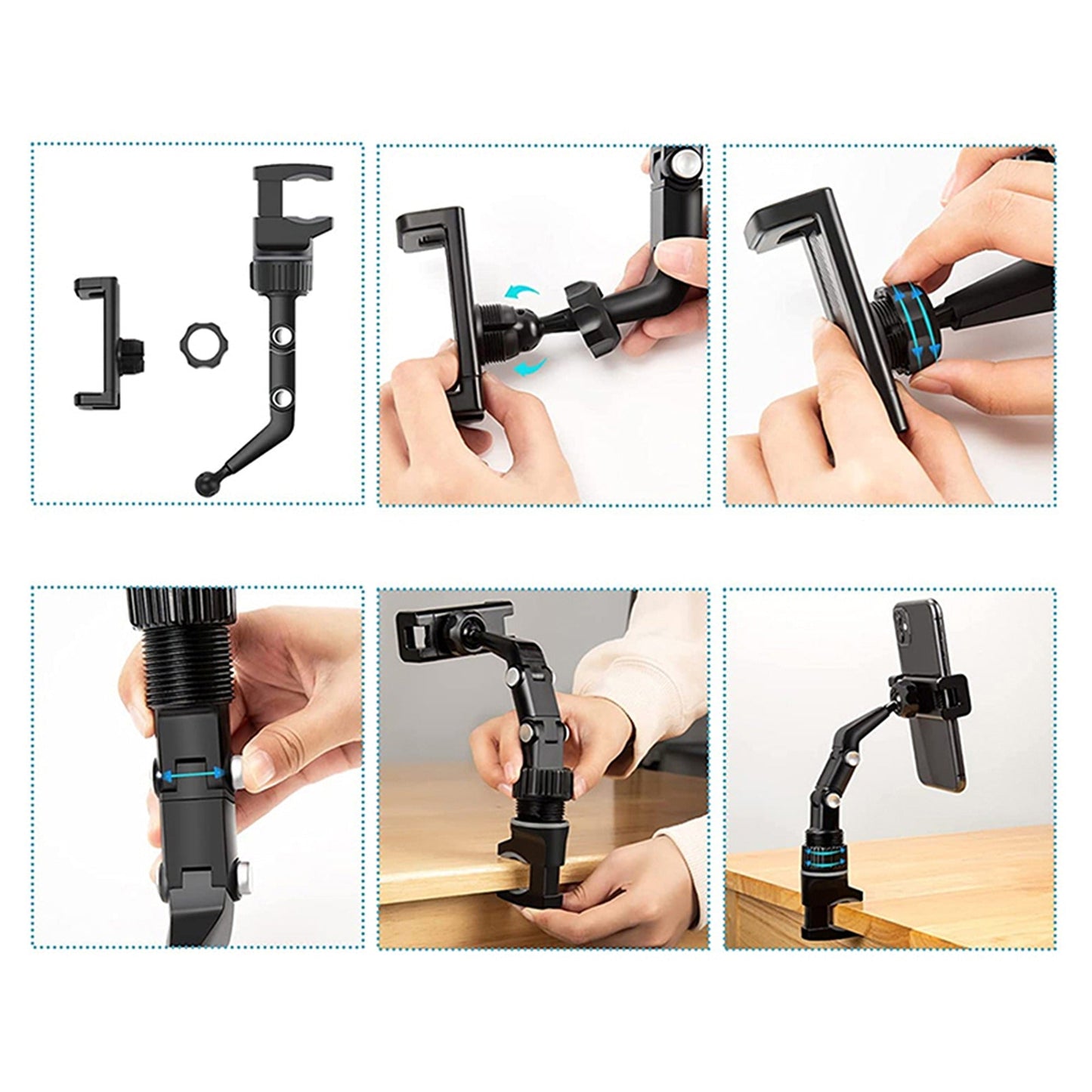 Multifunctional Car Rear View Mirror Mount Universal Phone Holder Stand
