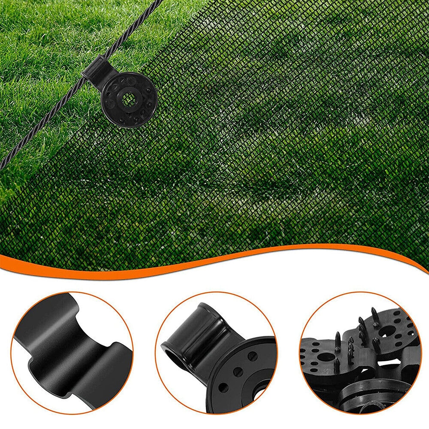 Clips and Hooks for Sunshade Nets and Tarps