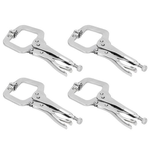 4pcs Heavy Duty 11in Steel C-Clamp Locking Welding Pliers