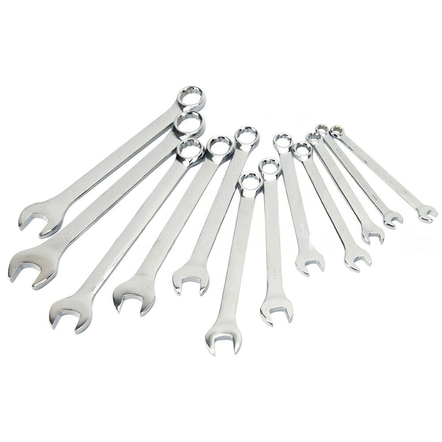 20pcs Metric Wrench Set with Spanner Open Ring End CRV Rolling Bag