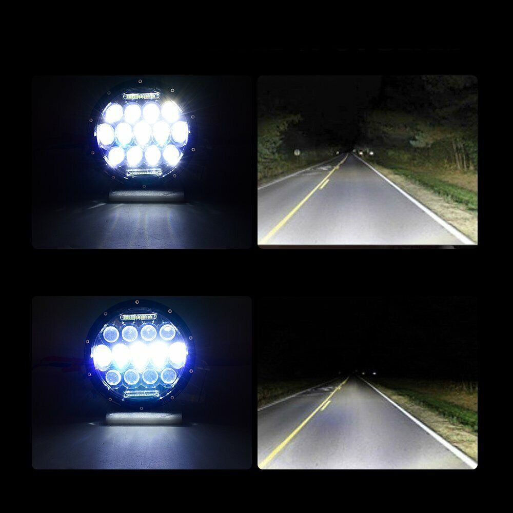 7in Pair of Round LED Headlights with DRL for Patrol GQ