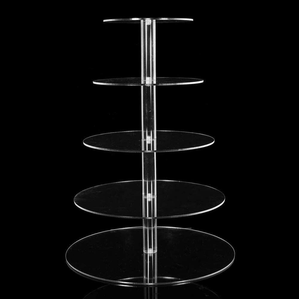 5-Tier Acrylic Serving Stand for Cupcakes and Parties
