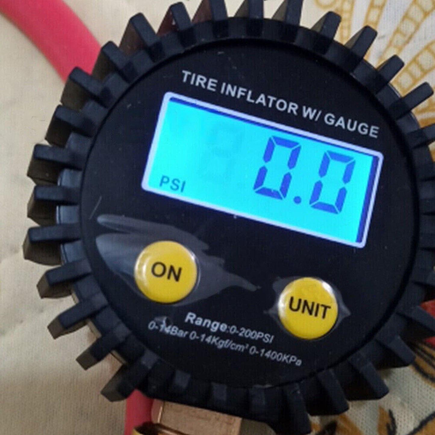 Precision Digital Tyre Inflator Motorcycle Air Pressure Gauge