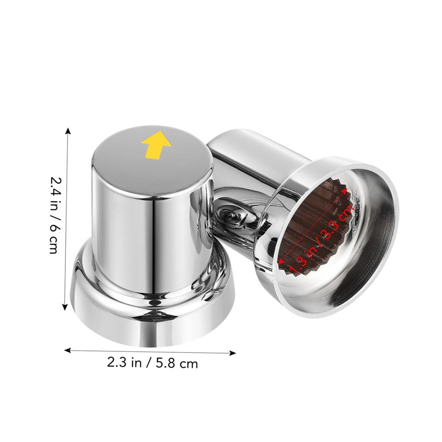 20pcs Chrome Arrow Safety Wheel Nut Covers for Buses and Trucks