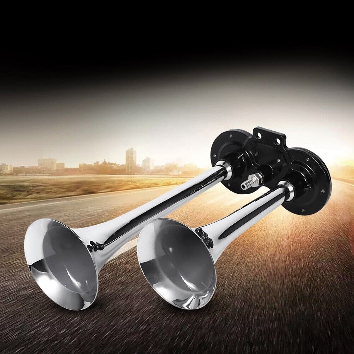 Loud Dual Trumpet 12V Air Horn with Compressor for Car and Truck