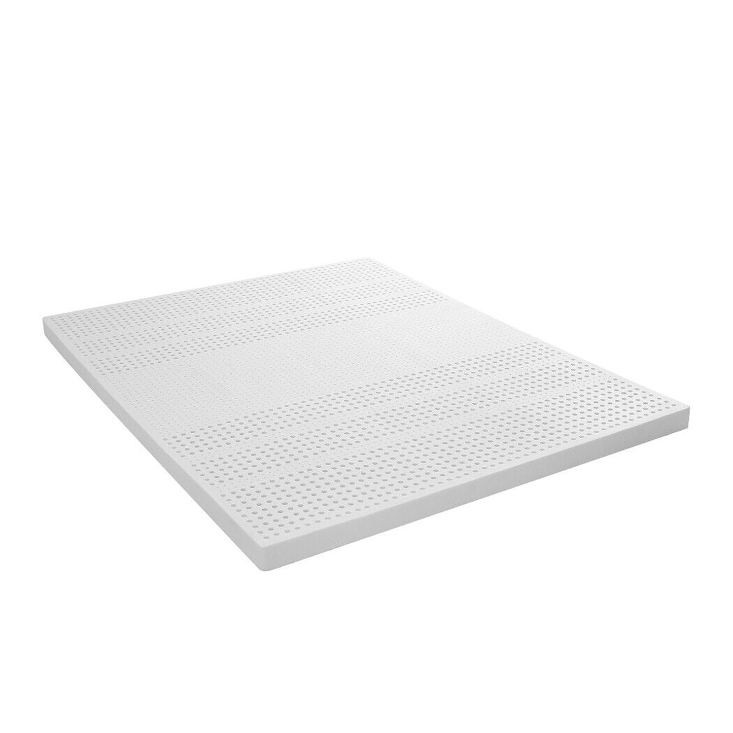 Natural Foam Queen Size Latex Mattress Topper with 7 Zone Support 5cm