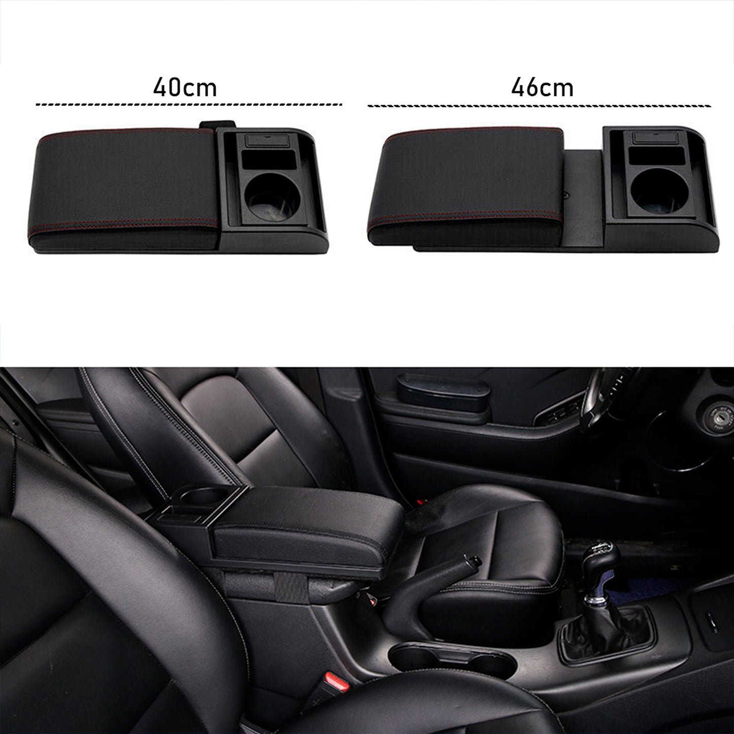 Armrest Cover with USB Interface for Car Interior Modifications