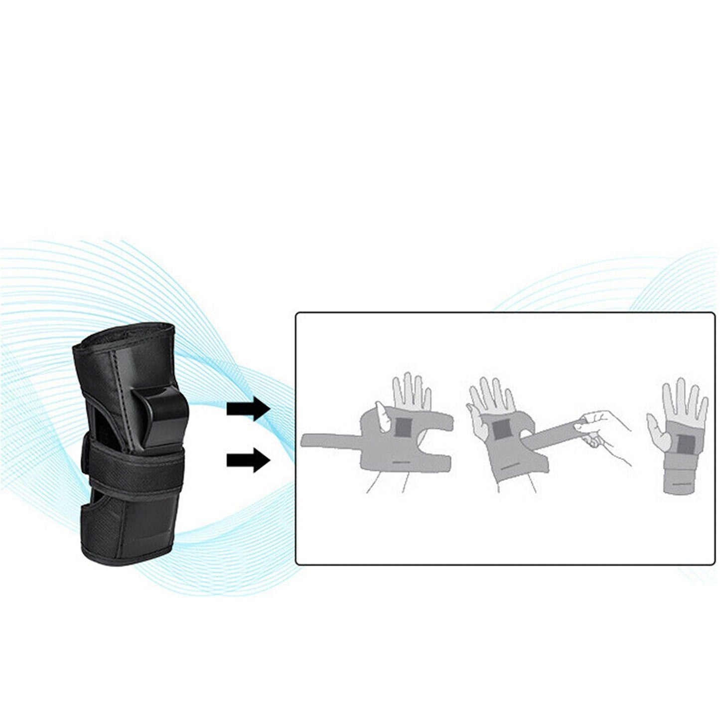 Wrist Guards for Skateboarding Supportive Palm-Protector Brace