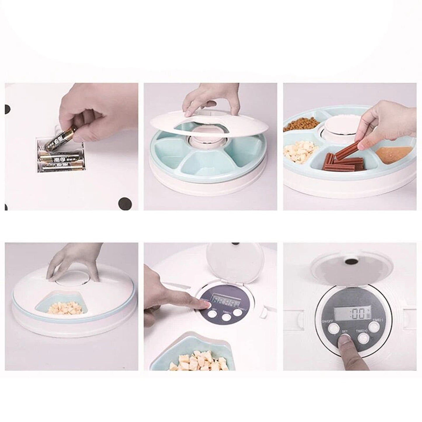 Digital Automatic Pet Food Dispenser with Programmable LCD 6 Meals