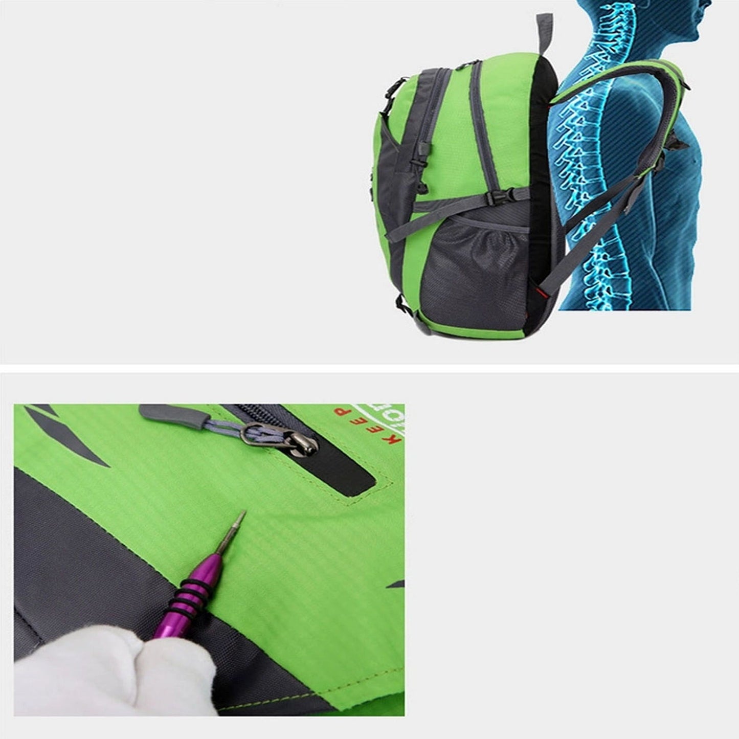 40L Waterproof Backpack for Outdoor Travel and Hiking Camping Luggage Rucksack