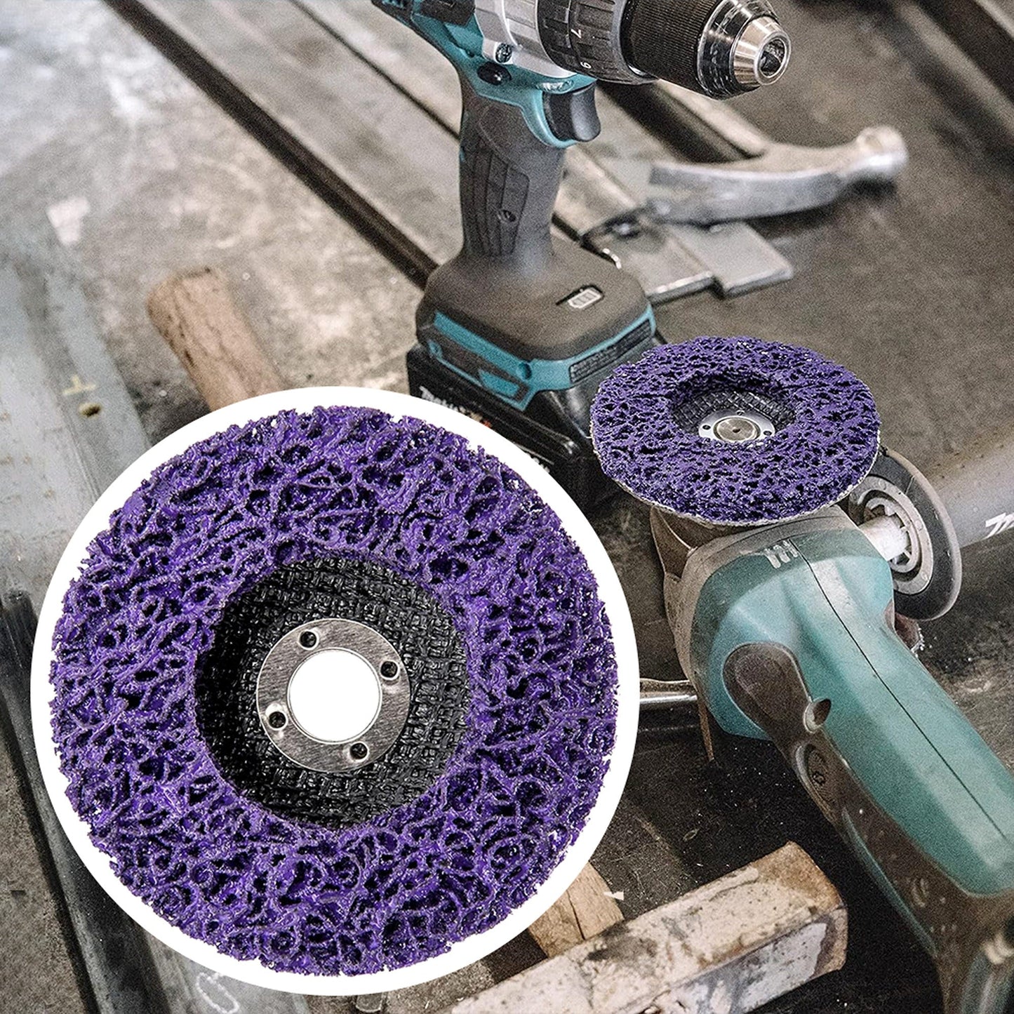 10pcs Medium Grit Poly Strip Disc for Paint and Rust Removal
