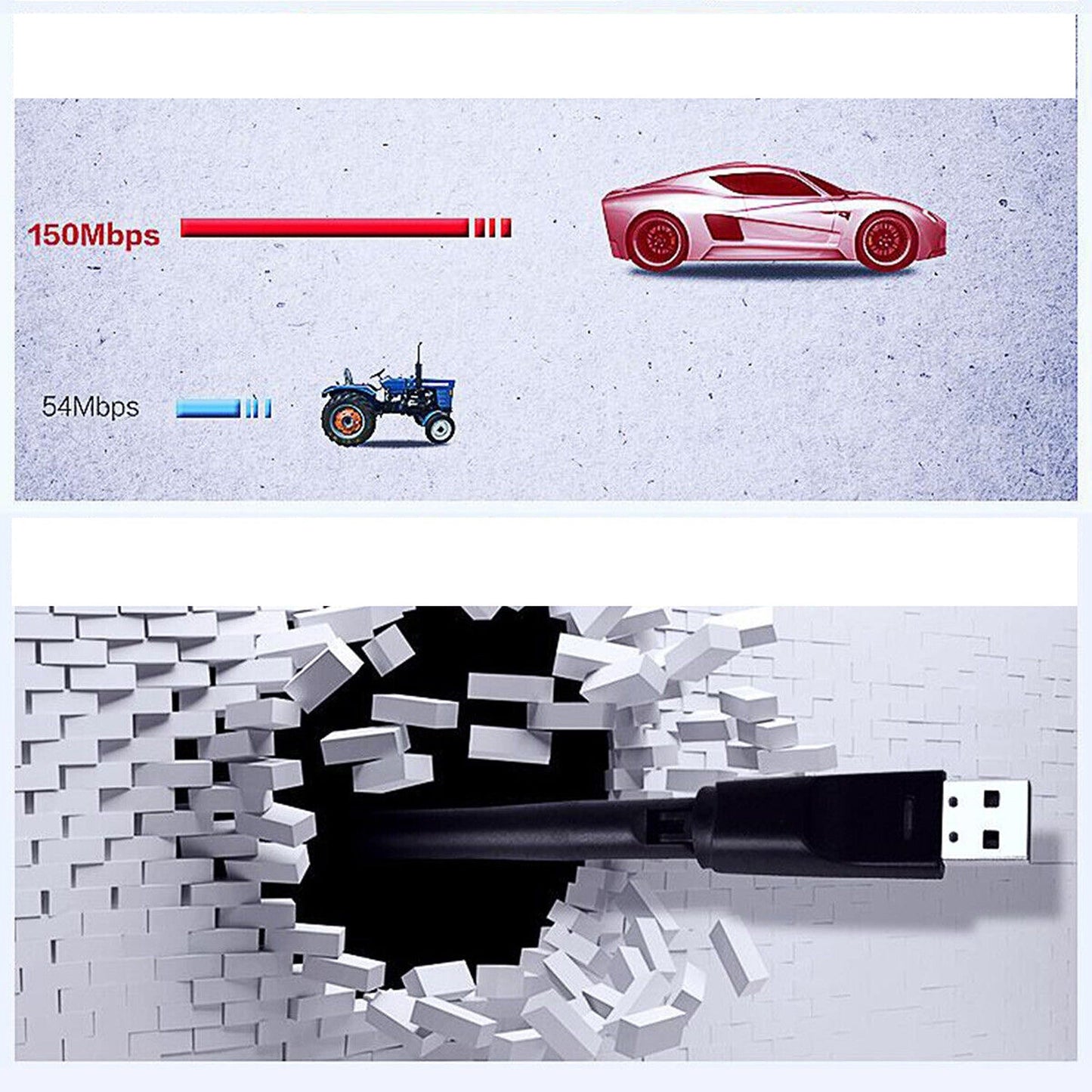 150Mbps Antenna PC WiFi USB Adapter Wireless Network Card