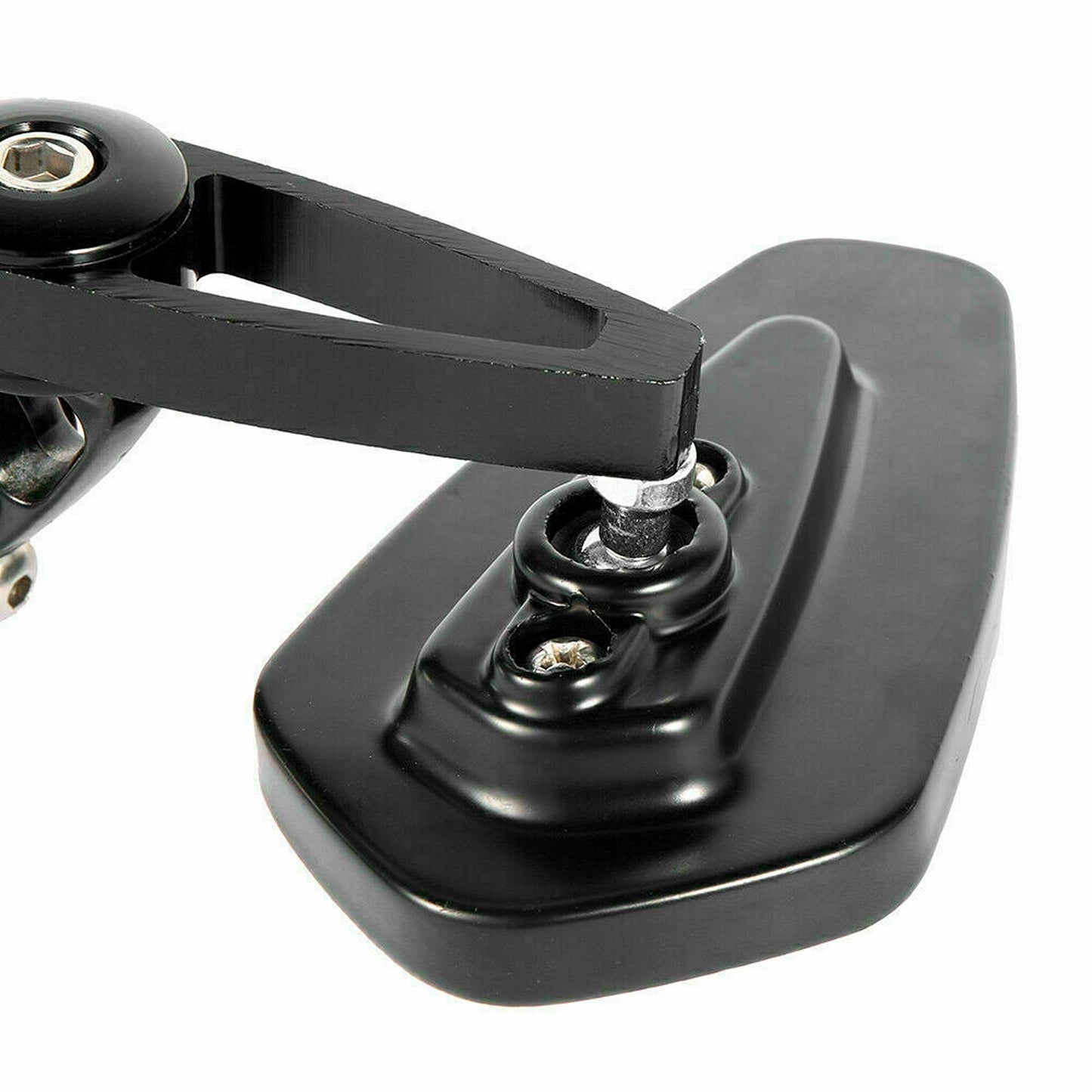 Cafe Racer Black Rear View Mirrors Universal Motorcycle Bike Bar End