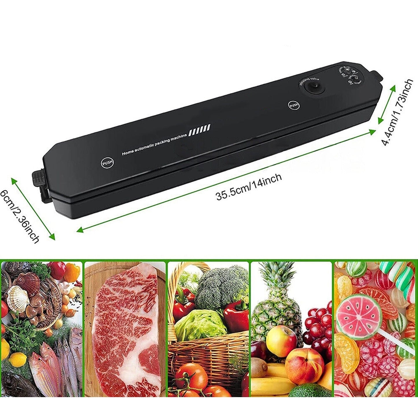 Kitchen Vacuum Sealer Machine Food Storage Packaging with 10 Bags