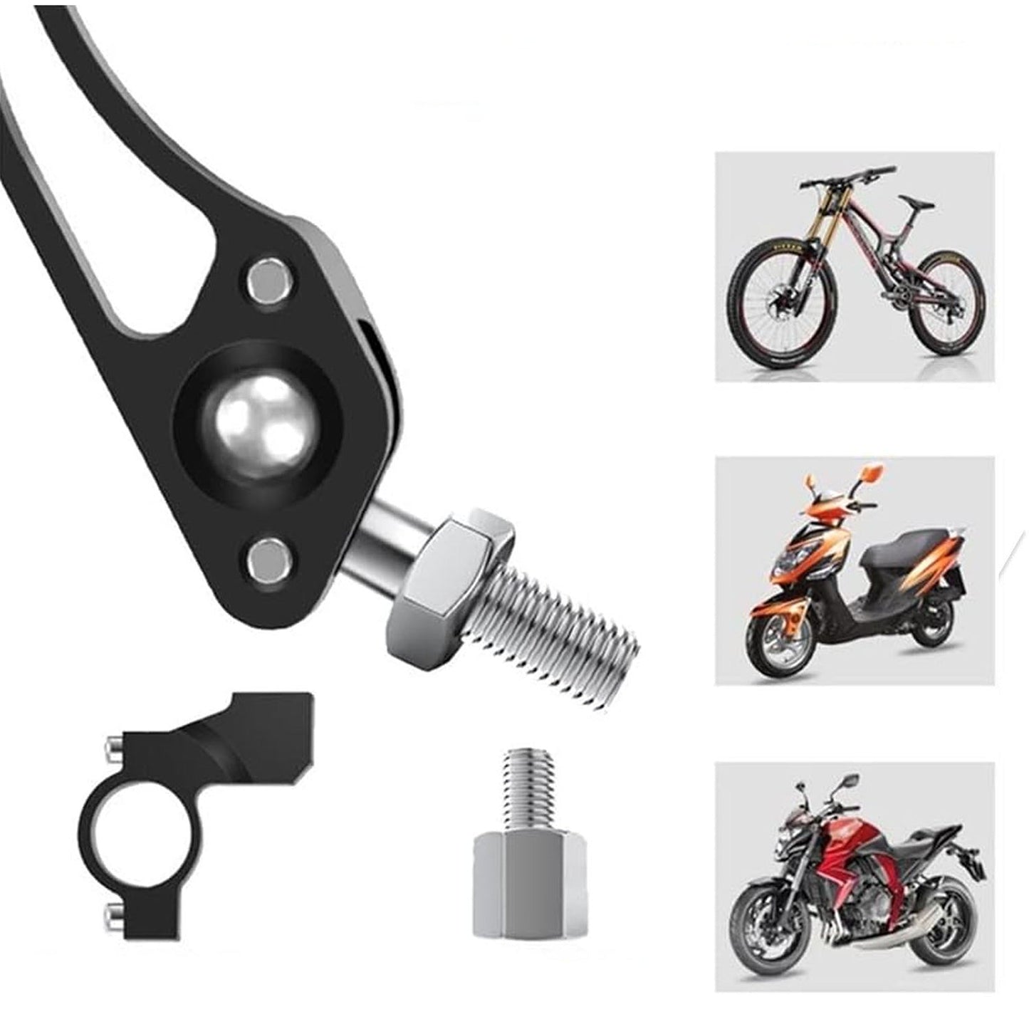 1pair Rectangular Rear View Cycling Mirror for Bicycle Handlebar