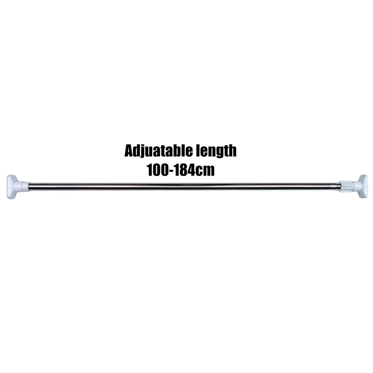 Extendable Shower Wind Adjustable Curtain Tension Rod for Closet Pole