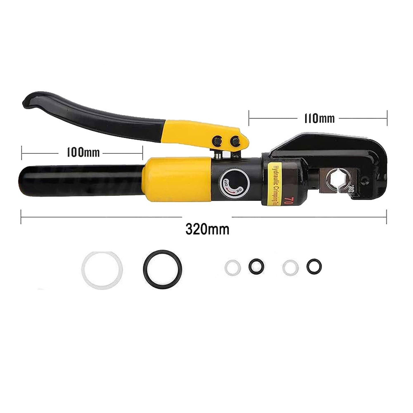 Hydraulic 8-Ton Wire Crimping Set Battery Cable Terminal Crimper with 8 Ton