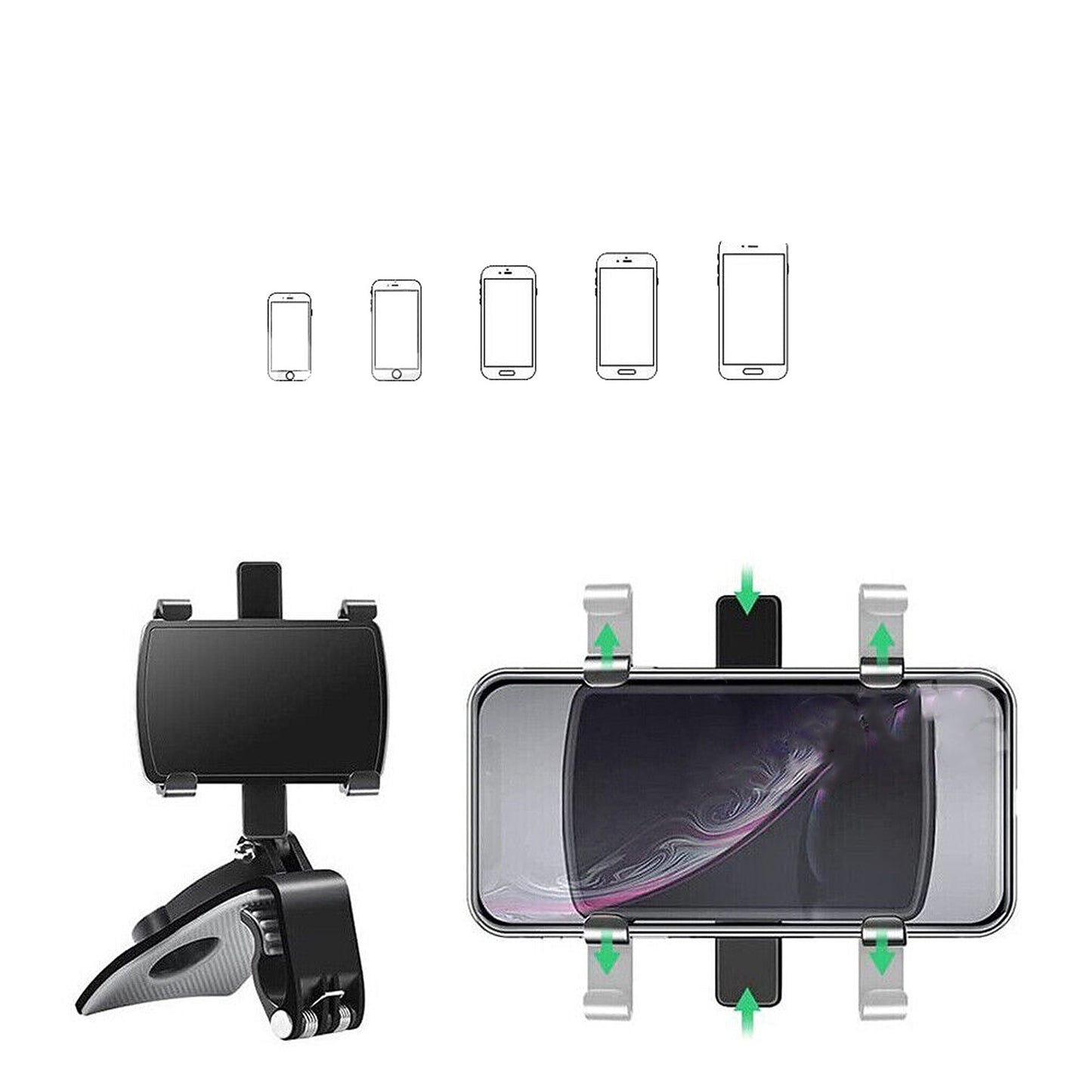 Dashboard Phone Holder Rotation 360 Car GPS Mount Stand Clamp