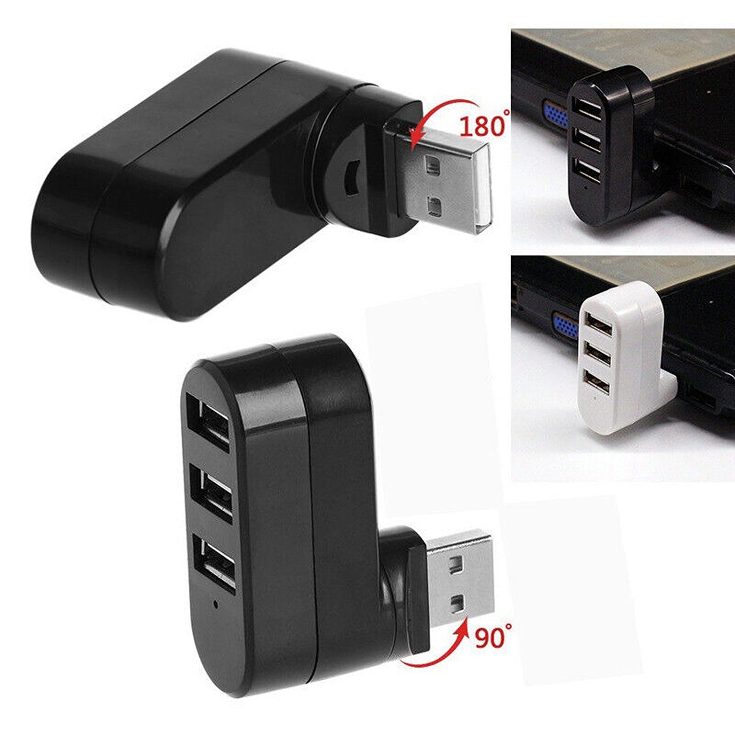 High-Speed 3-Port USB Hub for Laptop PC Data Transfer