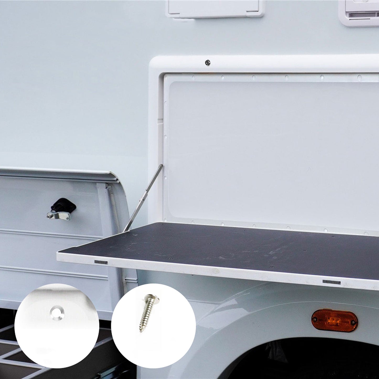 Picnic Folding Table with LED Light Suitable for Caravans 800mm x 450mm
