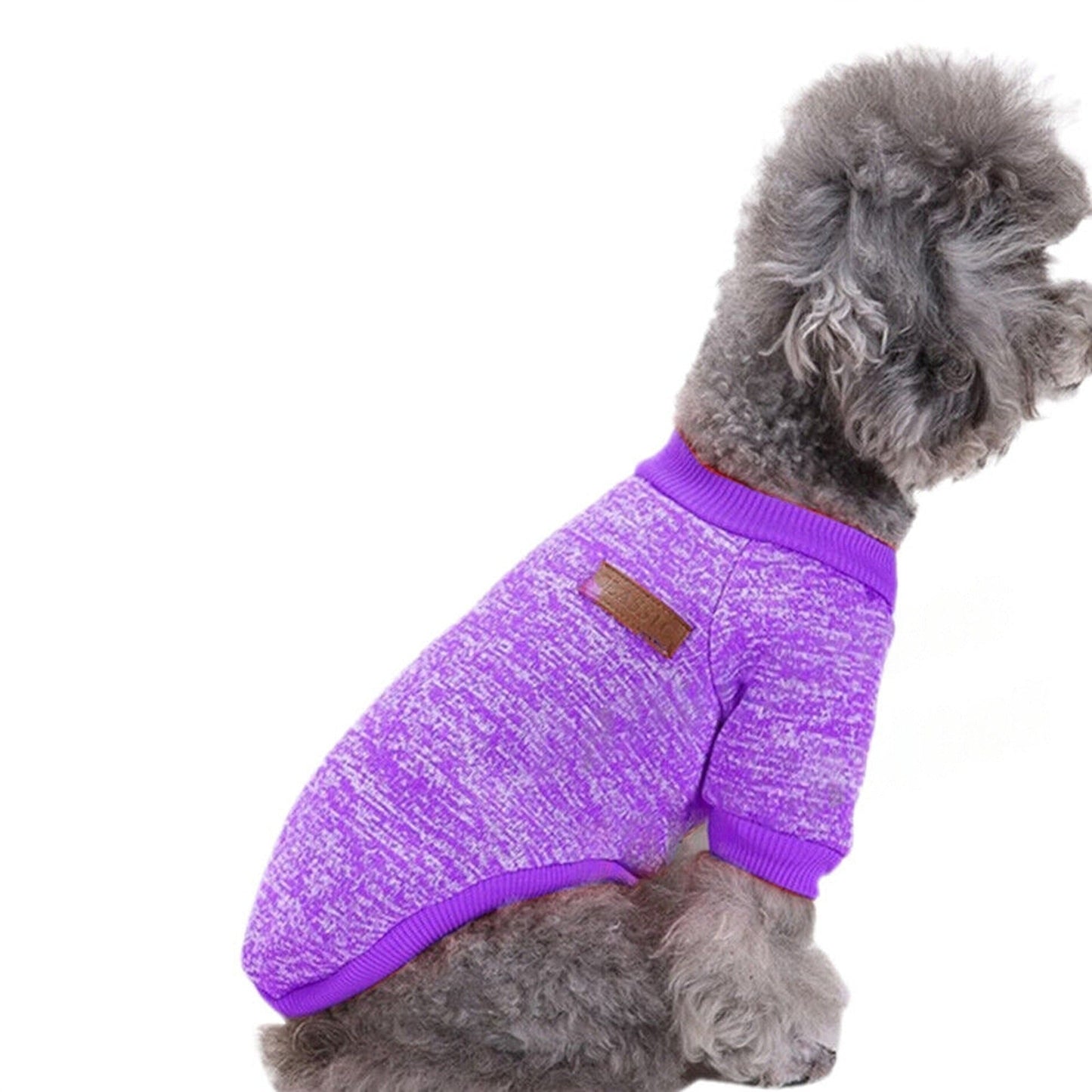 Purple Cute Pet Dog Warm Jumper Winter Knitted Sweater