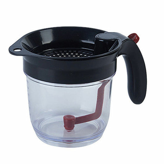 Gravy Fat Separator 1000ml Bottom Release Kitchen Tool with Strainer