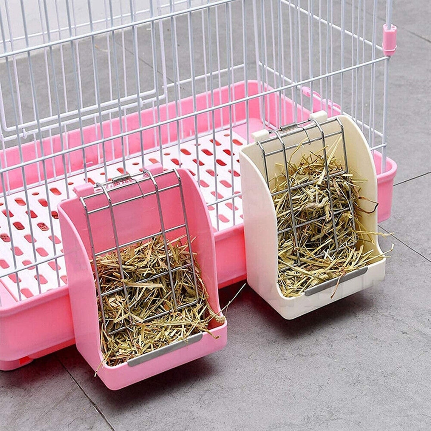 Corner Hay Feeder for Rabbits Small Animals Less Waste Rack