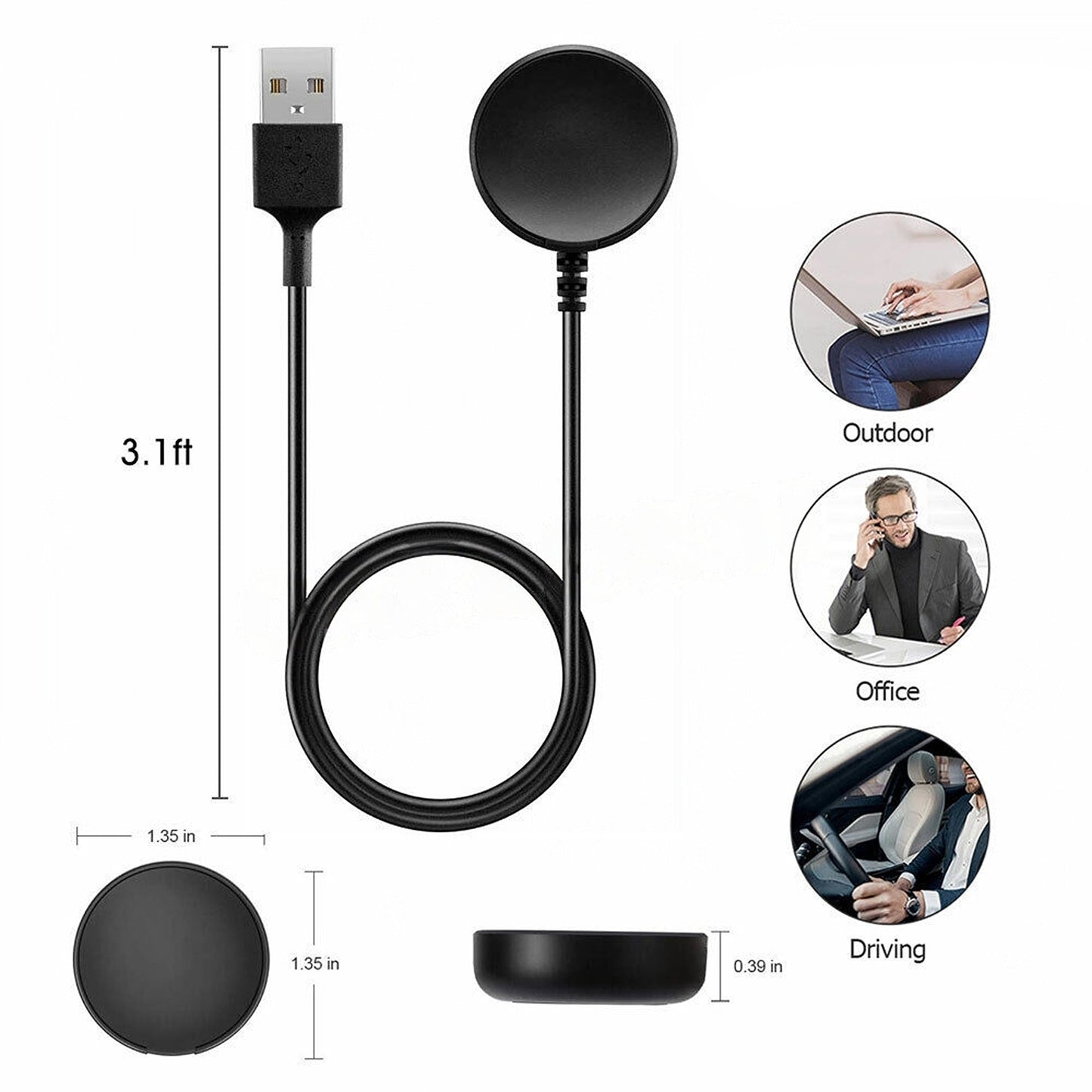 USB Type C Charger Dock for Samsung Galaxy Watch 6 4 5 Pro 45 42 47 44 46