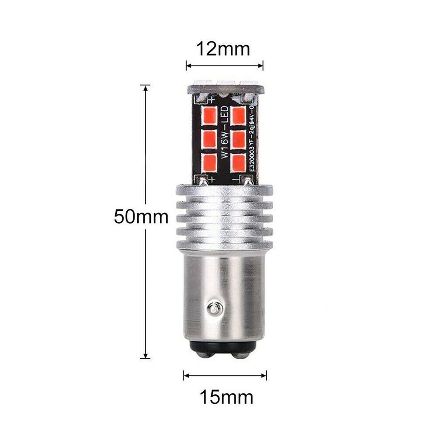4pcs LED Stop Tail Light Bulbs for Cars Canbus BAY15D 1157 15W Brake Globes