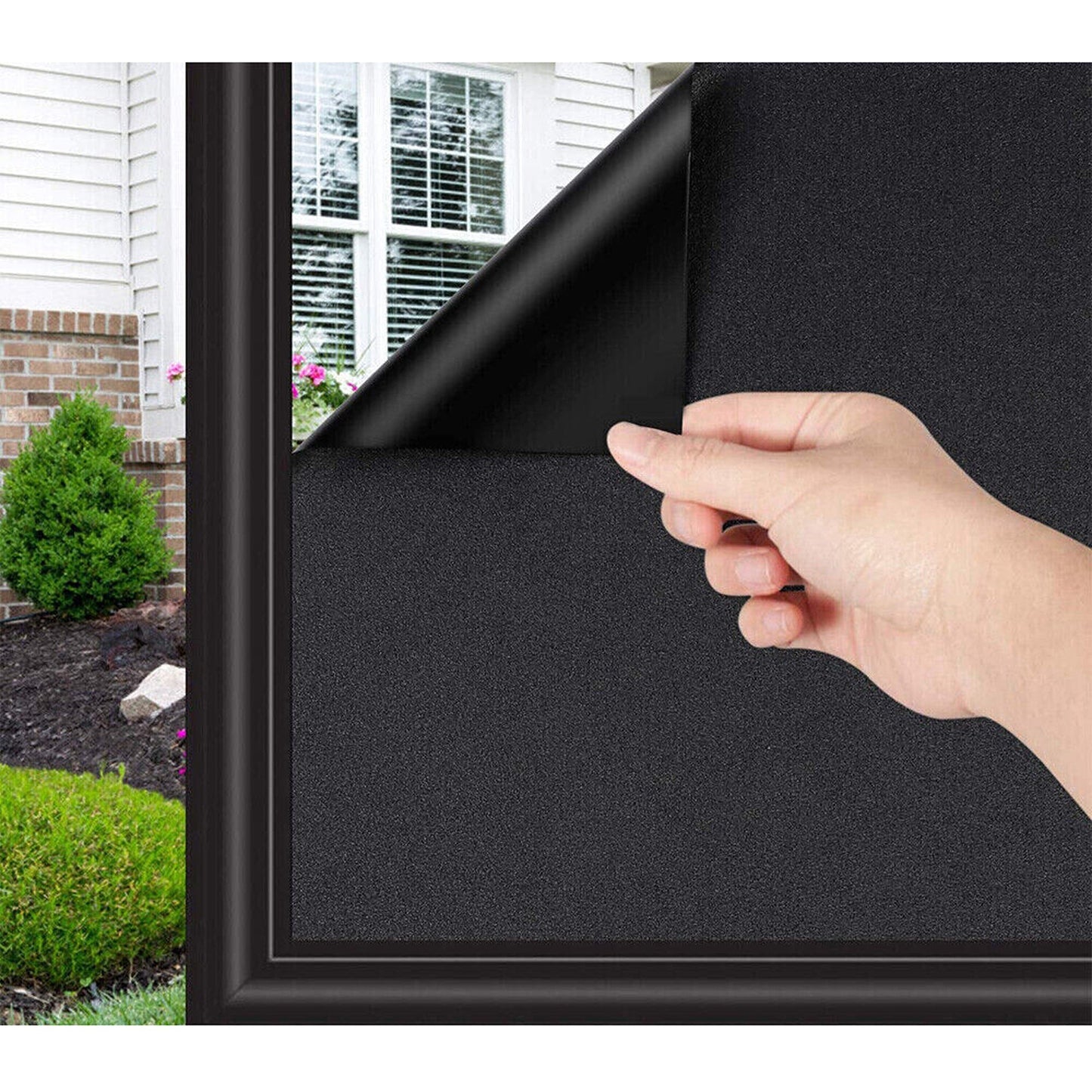 33ft Reusable Black UV Protection Privacy Window Film